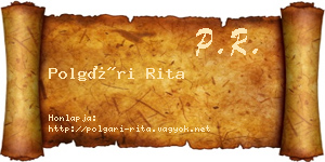 Polgári Rita névjegykártya
